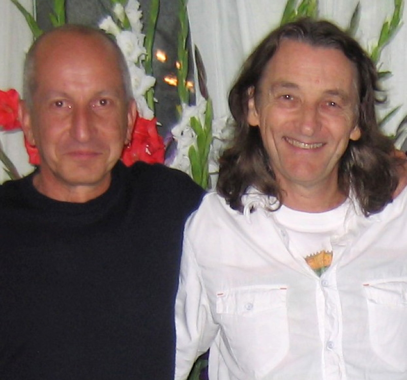 Thomas Hammerl mit Roger Hodgson (Ex-Supertramp)